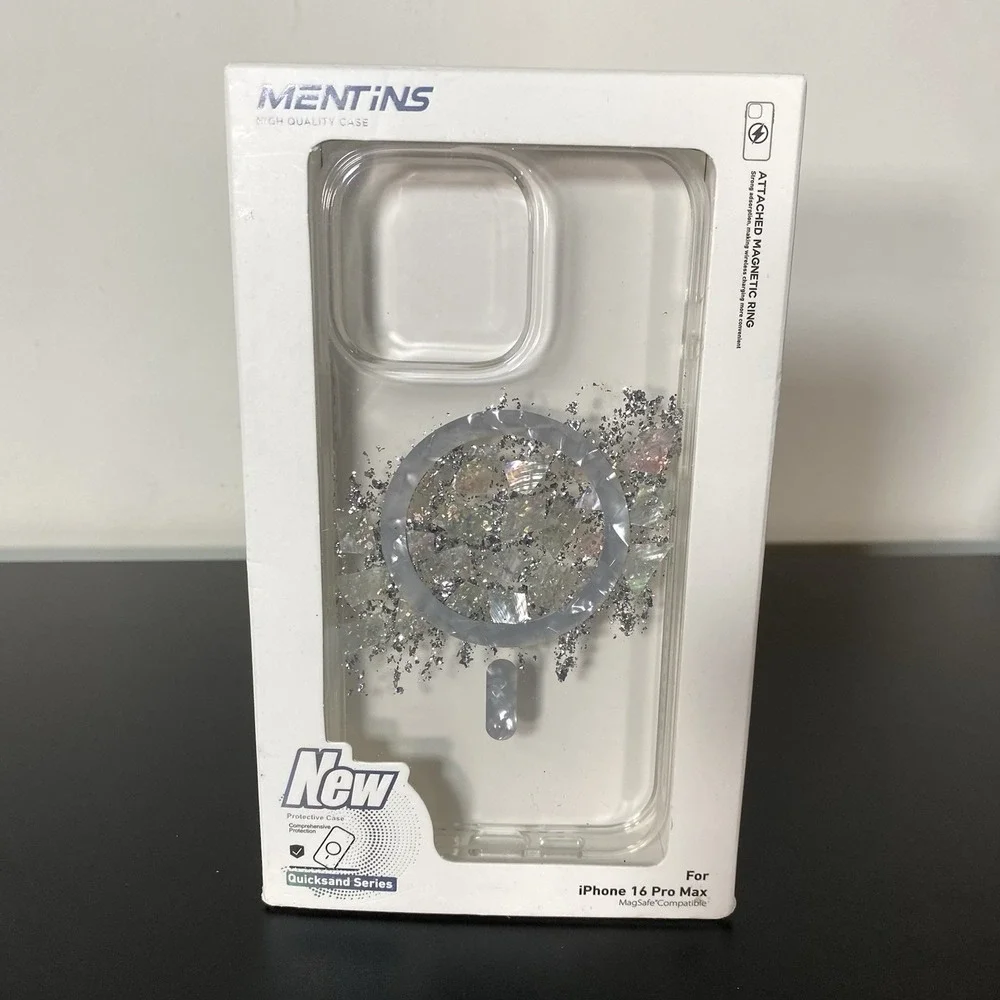 New Mentins IPhone 16 Pro Max Phone Case Compatible with MagSafe Clear Case
